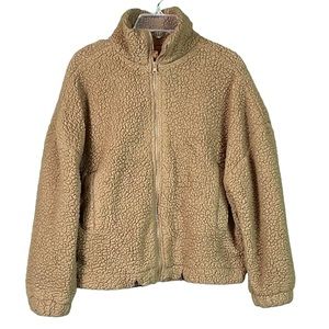 (123) No Boundaries Juniors Women Light Plush Sherpa Zip Front Jacket